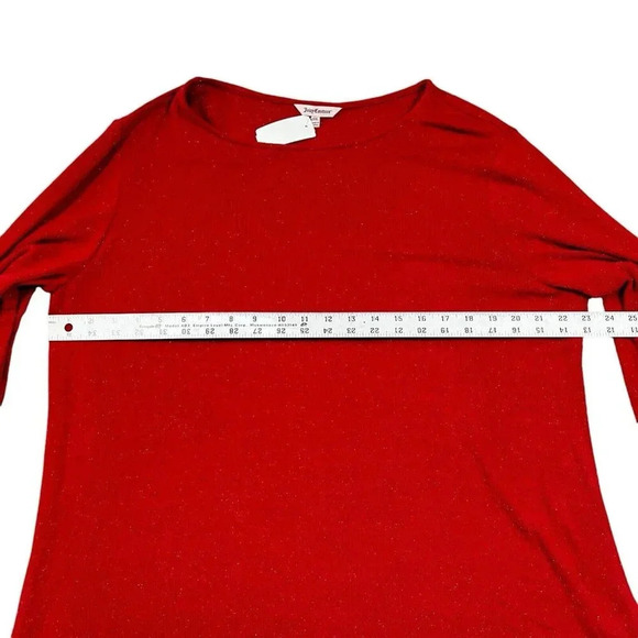 Juicy Couture Sweater Plus Size XXL Hollyberry Red Maroon 3/4 Bell Sleeves Bow - Picture 4 of 6